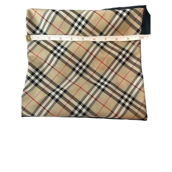 Burberrys Nova Check Blue Label Tote Bag Nylon Navy Blue - Picture 12 of 12